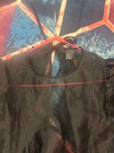 Puff-Sleeved Organza Top