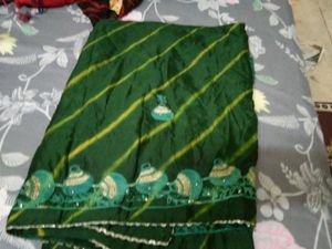 Green Chiffon Saree