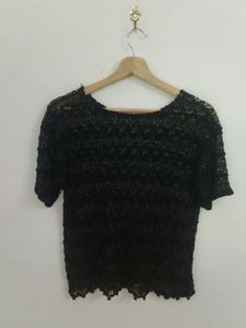 Golden Thread Net Mash Top