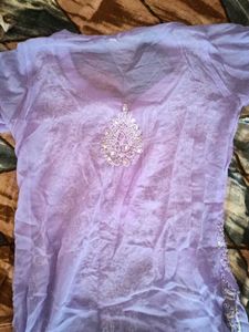 Lavender Embroidered Kurta