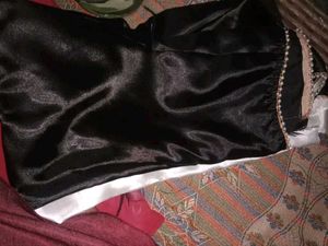 Women Saree black &amp; white colour