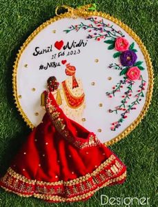 Custom Embroidery Hoop Wedding Gift