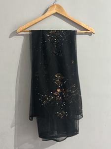 Black Net Dupatta