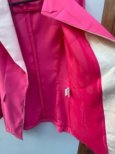 Hot Pink Blazer with White Lapel