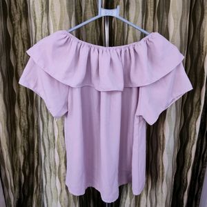 Pretty Pale Lilac Coloured Ruffly Top ❤️
