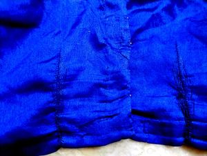 Poly Silk Blue Colour Blouse