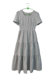 Gingham Tiered Midi Dress