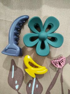 Fun Hair Claw Clip Set - 4