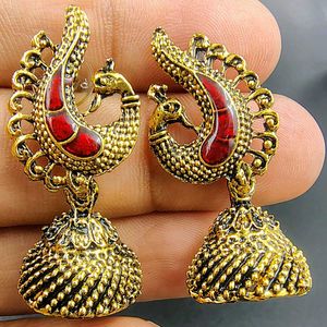 Peacock Jhumka Earrings