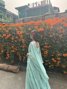 Festive Wear Green Anarkali