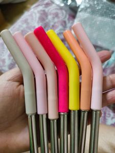 Stainless Steel Straws With Tip &amp; Cleaning Brush