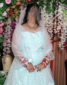 Gown Party Wear Parrot Green