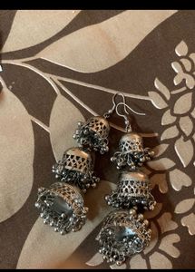 Like New Oxidised Earrings Combo