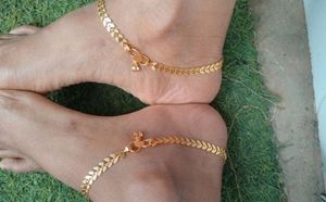 Gold-toned Anklets - Stylish & Elegant