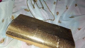 Gold Rhinestone Clutch