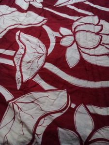 Womens Red With White Cotton Saree.