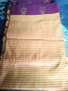 Double Colour Rashme Saree