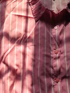 Pink Striped Button-Down Shirt