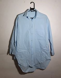 Oversized Light Blue Button-Down