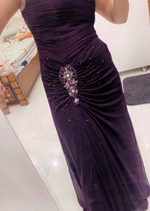 Wine Color Beautiful Floor length Dress