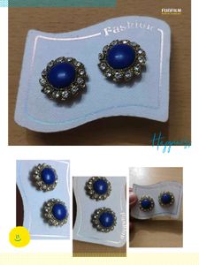 Vintage Blue Stone Earrings