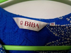 Biba Size 38 Blue Kaftan Top