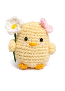 Crochet Chick with Flower