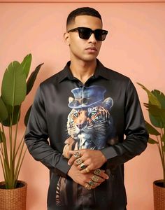 Tiger Print Long Sleeve Shirt