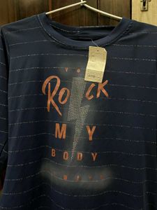 Blue Graphic Print Top