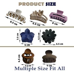 Hair Claws Clips Combo - 7 Pcs