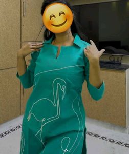 Duck embroidery Kurta Set Totally New