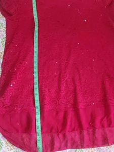 Red Lace Sequin Top