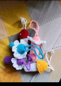 Crochet Lipstick Holder Keychain