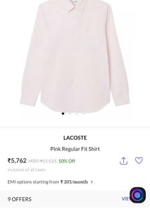Lacoste Pink Button-Down Shirt