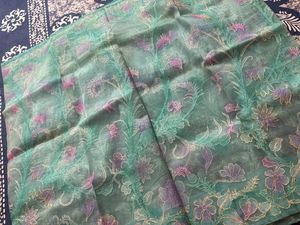 Pastel Shade Pure Net Saree With Zari