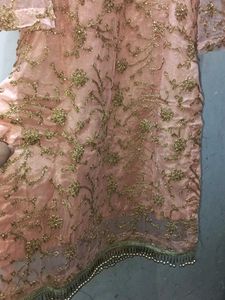 Embroidered Net Overlay Tunic