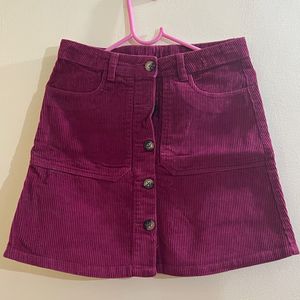 Corduroy Mini Skirt