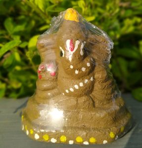 3&#34;GANPATIJI IDOL Made From Cow Dung