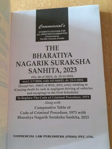 The Bharatiya Nagarik Suraksha Sanhita, 2023