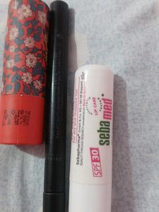 Lipstick Lipbalm And Eye Liner