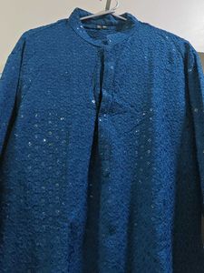 Men&#39;s Blue Kurta And Pyjama