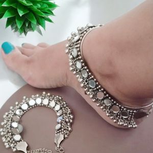Oxidised Silver Anklet.