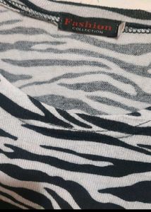 Black &amp; White Printed Top For Girl &amp; Woman 38 Bust