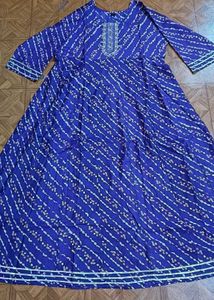 Blue Printed anarkali 💙