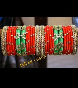 Handmade Silk Thread Bangles Set