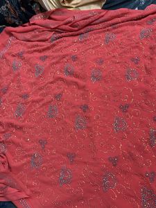 Red Color Georgette Saree