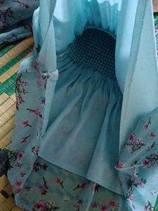 A Blue Royal Empire Style Dress