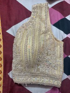 Embellished Beige Blouse partywear