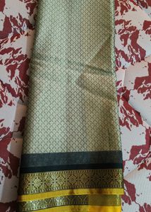 Beautiful Black And Yellow Saree