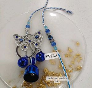 Lumba Cum Keychain Rakhi Pair